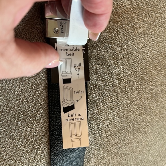 NWT Michael Kors Black Leather Reversible Belt XL - Picture 8 of 10